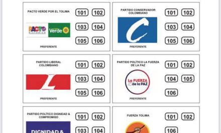 Así quedó definido el tarjetón para la Cámara de Representantes por el Tolima