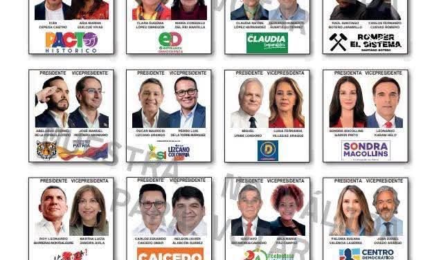 Así quedó el orden en el tarjetón presidencial: todo listo para la primera vuelta del 31 de mayo
