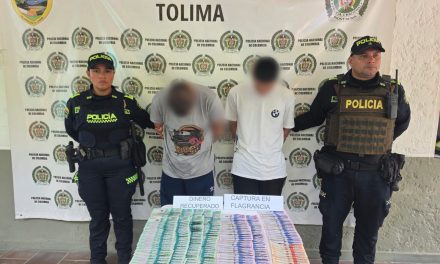 ¡Golpe al crimen en Lérida! Policía recupera más de $21 millones y captura a dos presuntos asaltantes