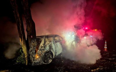 Accidente e incendio vehicular en la vía Armero – Cambao deja una persona fallecida