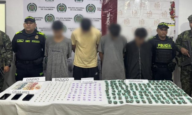 CUATRO PERSONAS CAPTURADAS POR TRÁFICO DE ESTUPEFACIENTES EN MARIQUITA