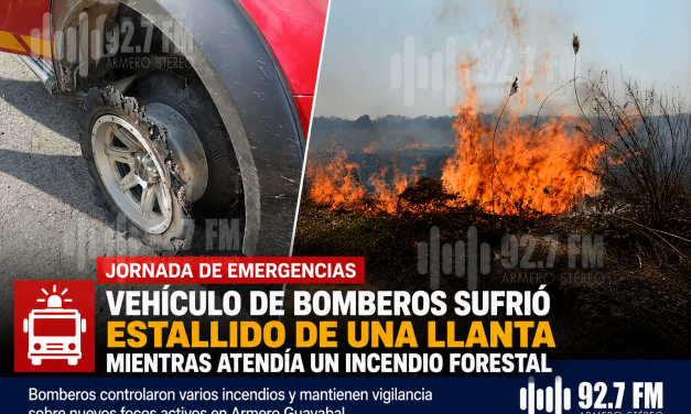 Armero Guayabal enfrenta intensa jornada por incendios forestales: más de 100 hectáreas afectadas y bomberos evitan emergencias mayores