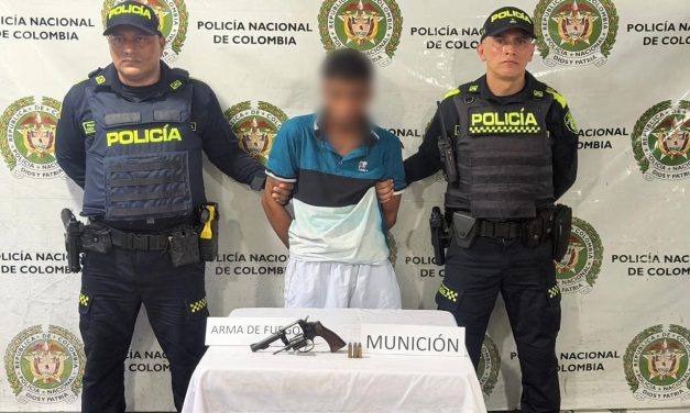 Capturan a hombre con revólver ilegal durante operativo policial en Melgar