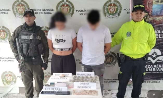 Capturan a una pareja con 318 gramos de estupefacientes en Melgar, Tolima